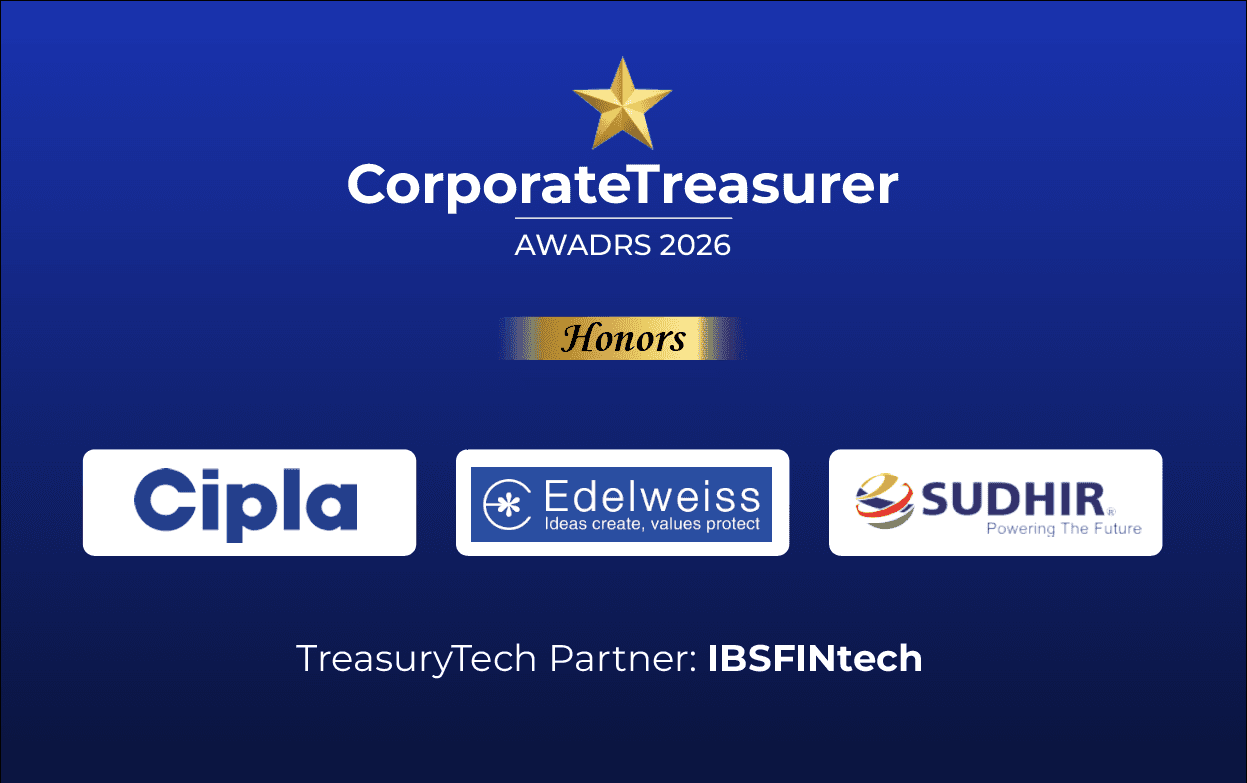 Marquee conglomerates Cipla Group, Edelweiss Group and Sudhir Power recognised at the Corporate Treasurer Awards 2026 award announcement
